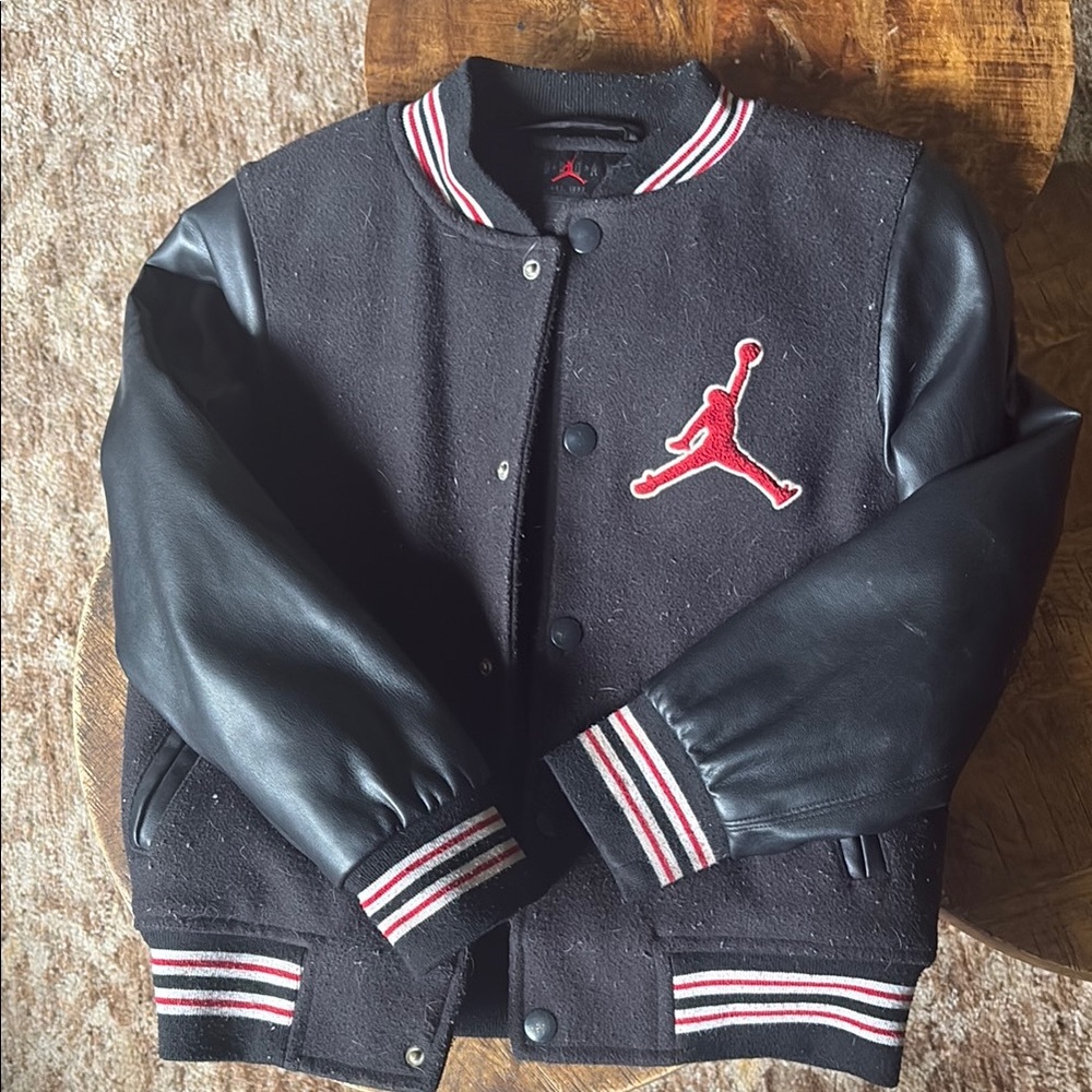 Jordan Black Jacket with Red Jumpman Accent